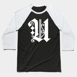 Silver Letter U Baseball T-Shirt